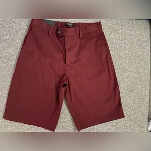 Banana Republic The Emerson Short 11” Size 30 Red Stretch Cotton NWT